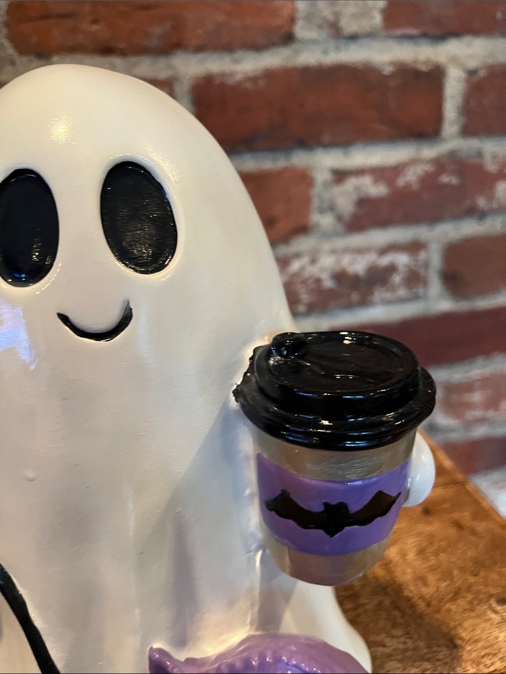Ghost & One-Eyed Monster resin Figurine - White and Purple Home Accent - Picture 5 of 9